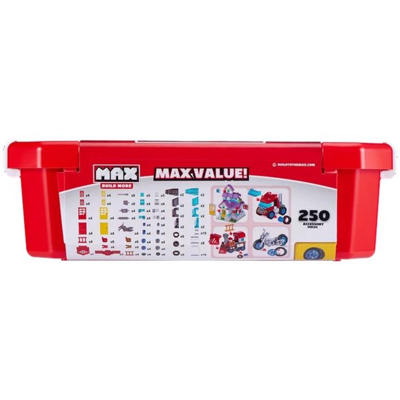 NEW MAX Build More Premium Building Bricks Accessories & Wheels Set (250 Pieces) - Picture 2 of 11